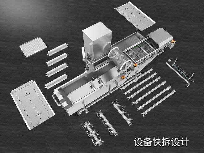 高質(zhì)毛輥物料清洗機(jī)，氣泡清洗，清洗800kg/小時(shí)